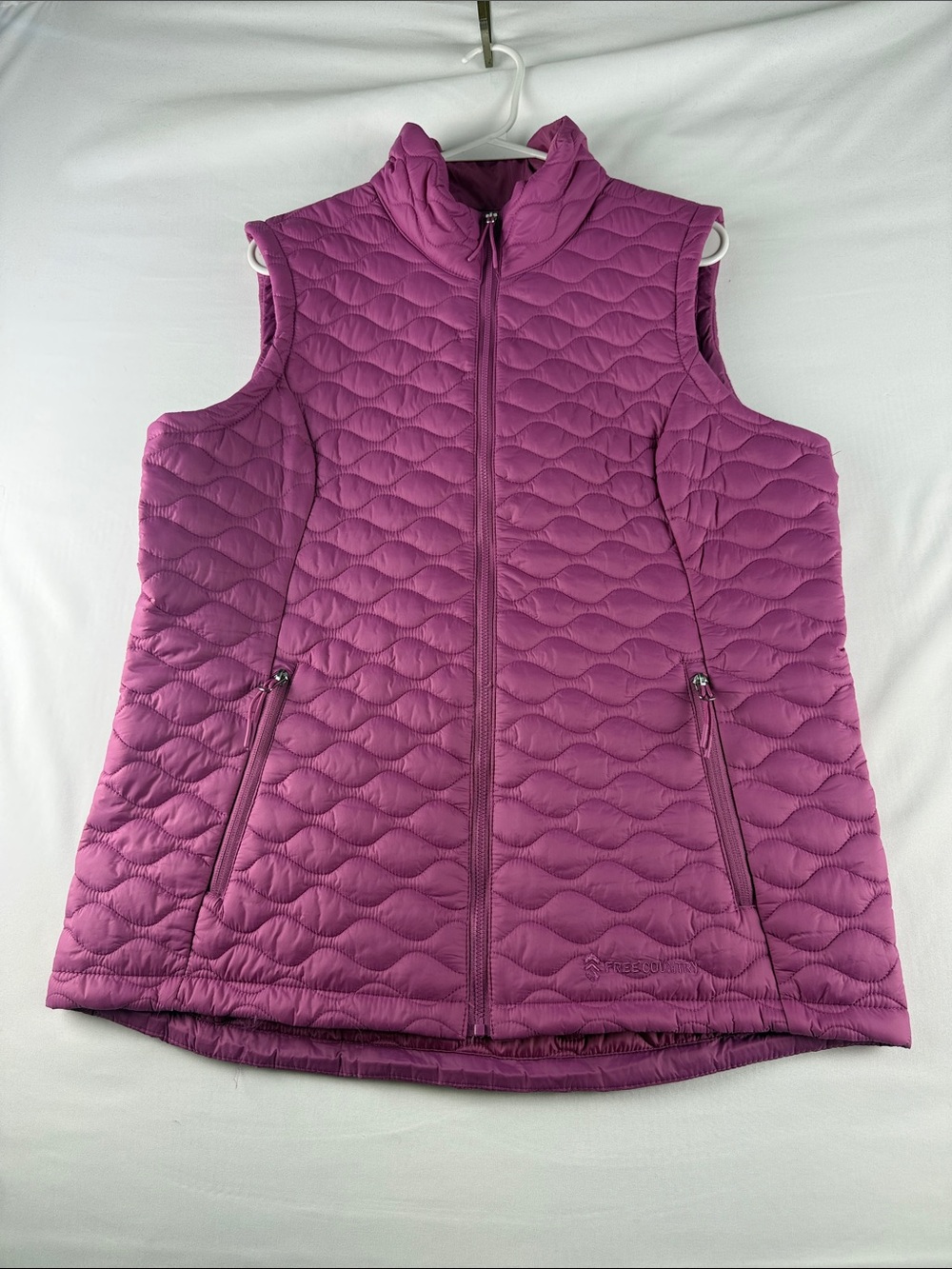 Free Country Pink Quilted Vest Women's Size Large Lightweight NWOT - Picture 1 of 7